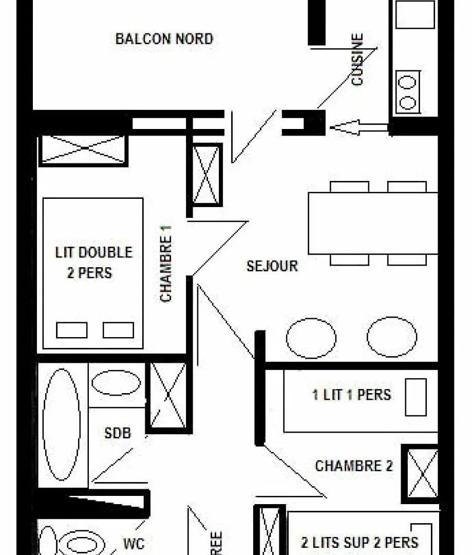 Apartment Residence Les Avrieres Bas - 2 Pieces Pour 5 Personnes Mae-9544 La Plagne